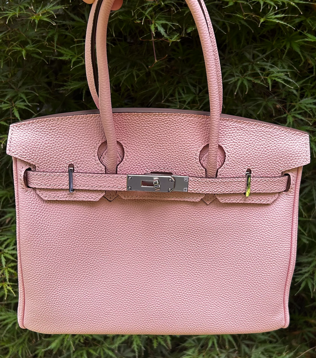 the first pink bag  looks great with green foliage 